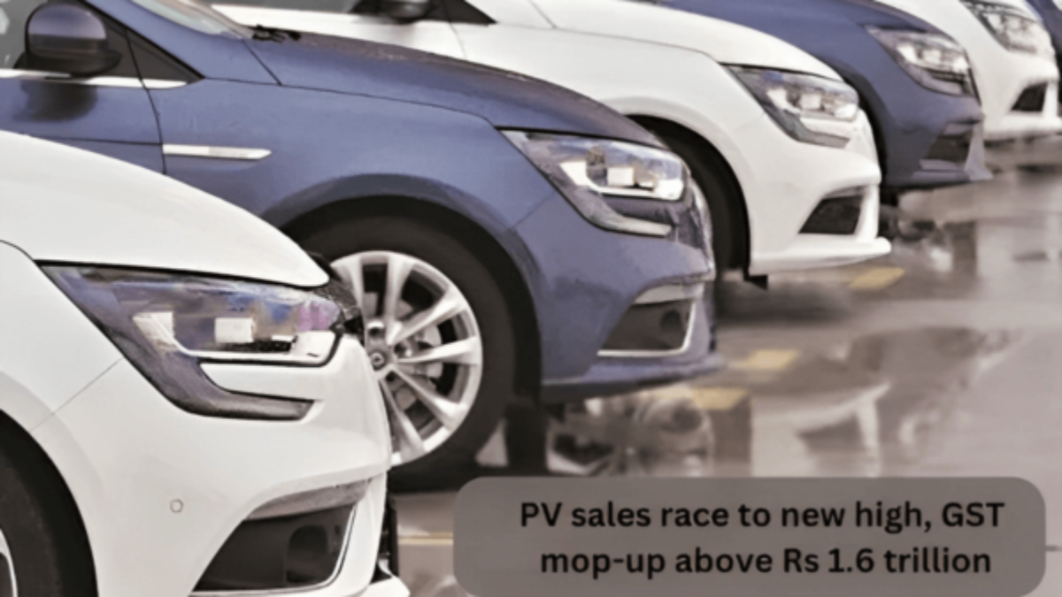 PV sales race to new high, GST mop-up above Rs 1.6 trillion