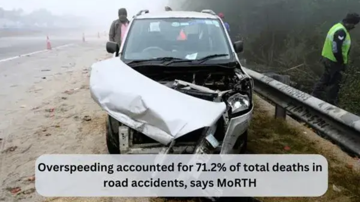 Over speeding accounted for 71.2% of total deaths in road accidents