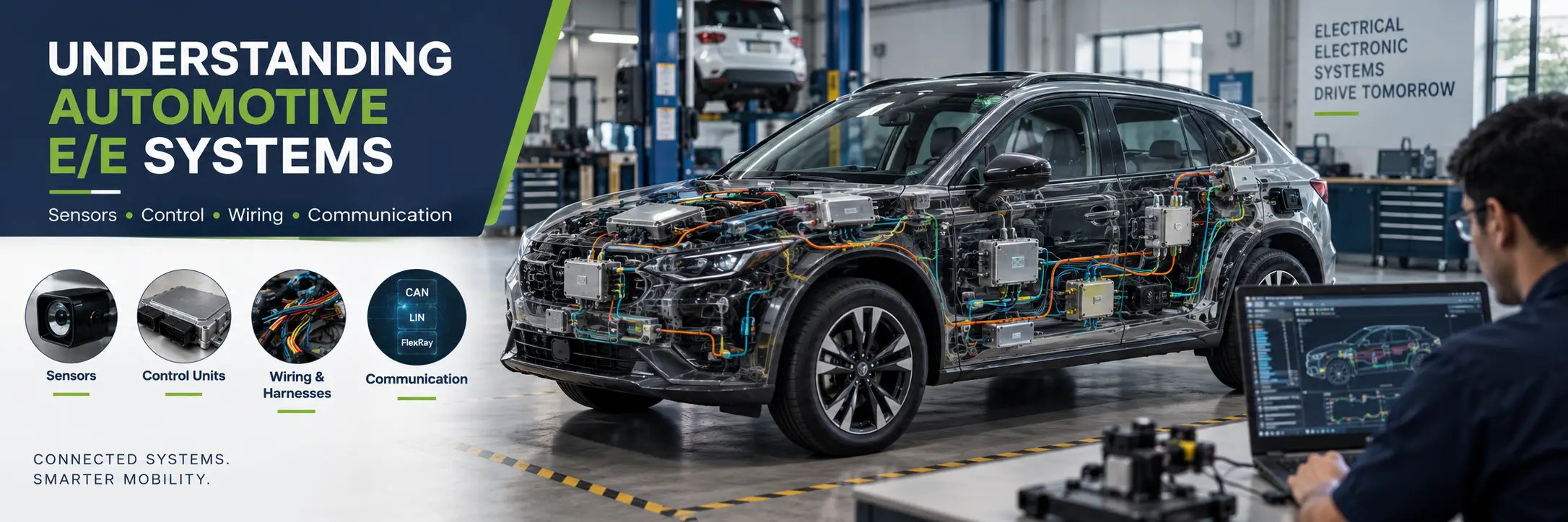 Understanding Automotive E/E Systems | Dorleco | VCU ,CAN Keypads, CAN Display Supplier and Engineering solutions Provider , Staffing Solutions Provider, Software-Defined Vehicle & SDV engineering