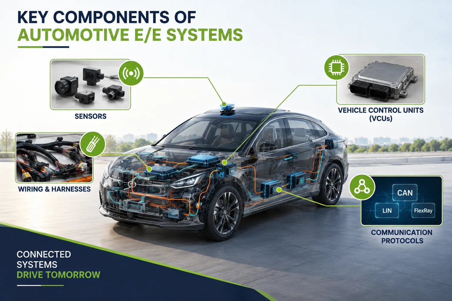 Understanding Automotive E/E Systems | Dorleco | VCU ,CAN Keypads, CAN Display Supplier and Engineering solutions Provider , staffing solutions provider, Software-Defined Vehicle & SDV engineering