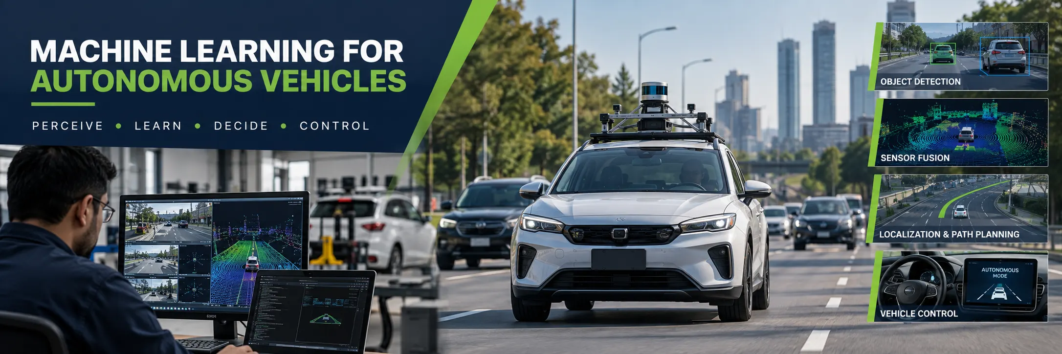 Machine Learning for Autonomous Vehicles | Dorleco | VCU ,CAN Keypads, CAN Display Supplier and Engineering solutions Provider , Staffing Solutions Provider, Software-Defined Vehicle & SDV Engineering