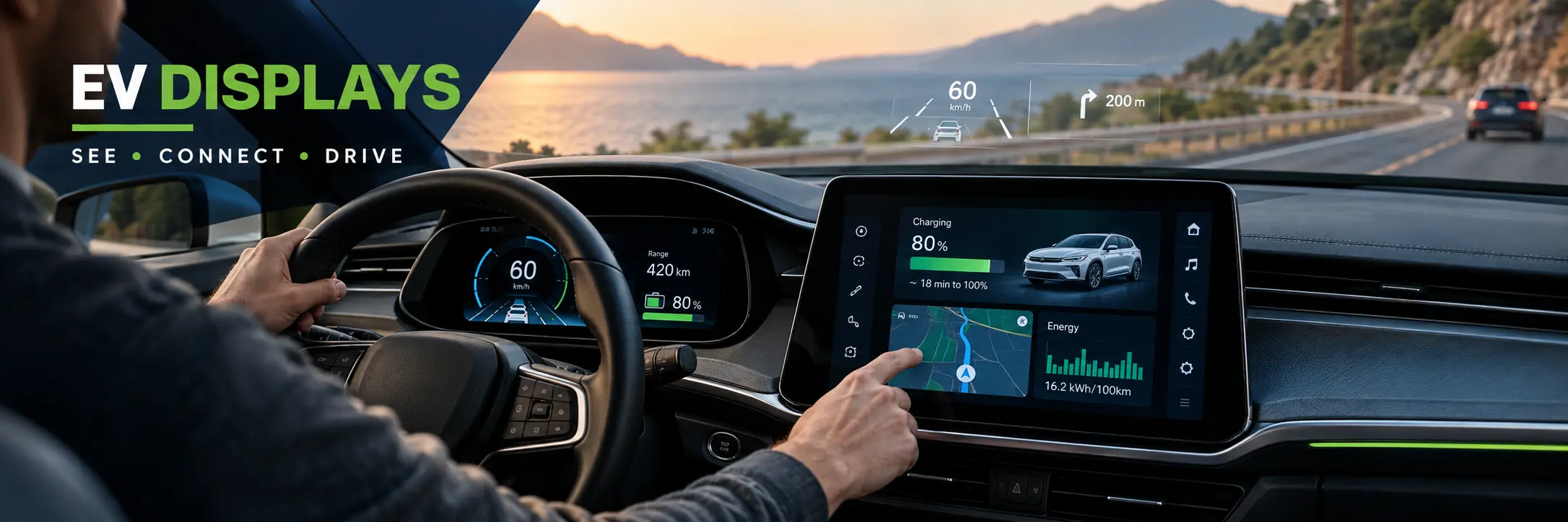 Understanding EV Displays | Dorleco | VCU, CAN Keypads, CAN Display Supplier and Engineering Solutions Provider, Staffing Solutions Provider, Software-Defined Vehicle & SDV engineering