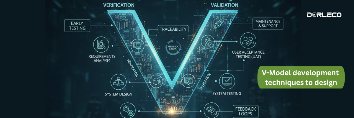 V-Model development techniques to design | Dorleco| VCU ,CAN Keypads, CAN Display Supplier & Engineering and staffing Service Provider