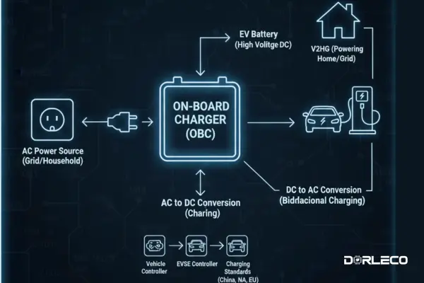 The Crucial Role of On-Board Charger Function| Dorleco | VCU Products Supplier & EV Service Provider
