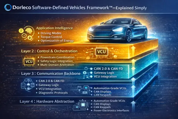 software defined vehicle | Dorleco| VCU ,CAN Keypads,CAN Display Supplier and Engineering and Staffing Service Provider