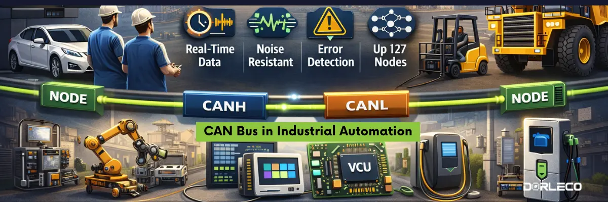 CAN Bus in Industrial Automation | Dorleco I VCU CAN display, CAN Keypad Supplier, and EV Software Service Provider