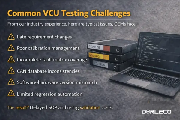 VCU Testing and Validation | Dorleco I VCU, cAN display, CAN Keypad Supplier, and EV Software Service Provider
