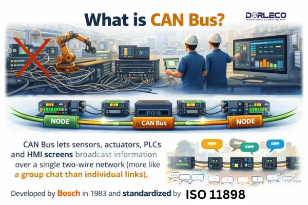 CAN Bus in Industrial Automation | Dorleco I VCU CAN display, CAN Keypad Supplier, and EV Software Service Provider