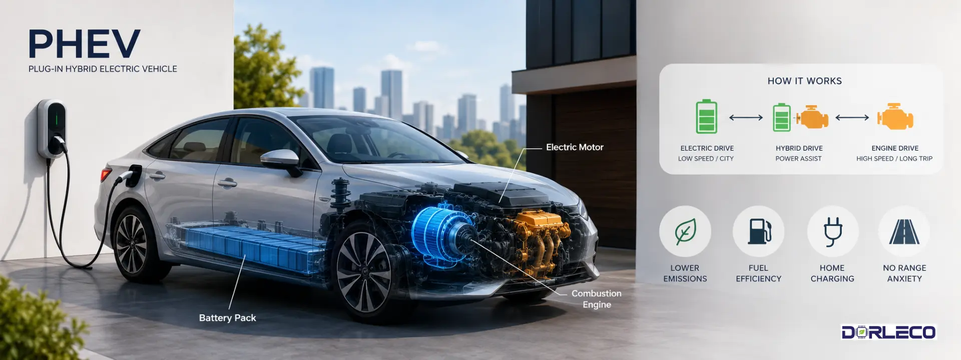 Plug-in Hybrid Electric Vehicles (PHEVs)| Dorleco | VCU Supplier and EV Software Service Provider
