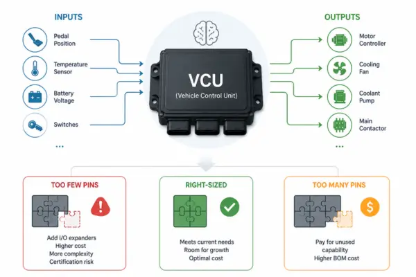 VCU I/O count for EV | Dorleco | VCU, CAN keypads, CAN display supplier, and Engineering and Staffing Service Provider