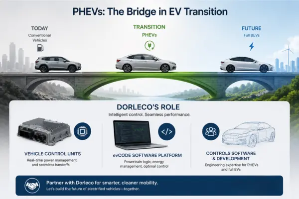 Plug-in Hybrid Electric Vehicles (PHEVs)| Dorleco | VCU Supplier and EV Software Service Provider