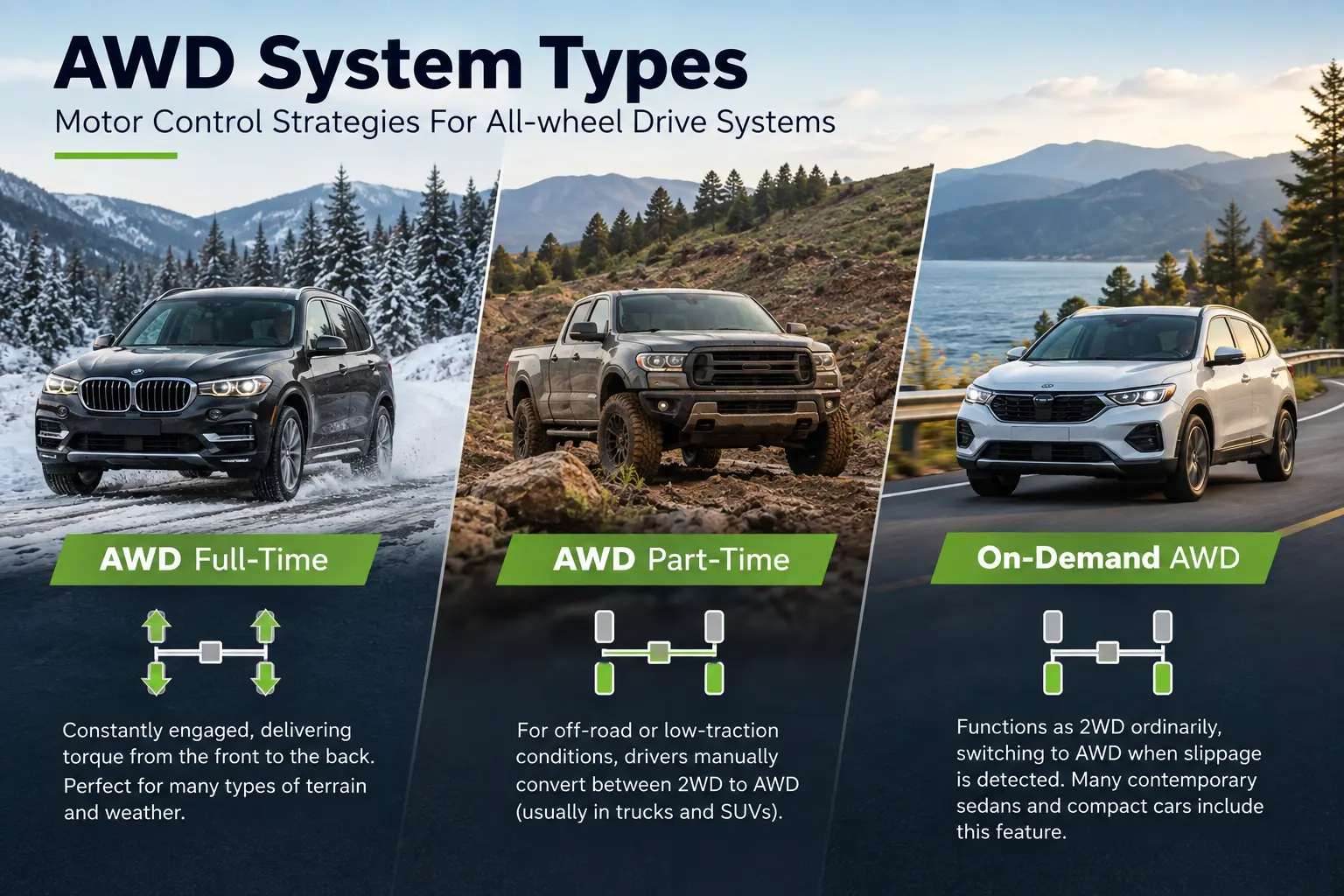 AWD System Types| VCU, CAN Keypads, CAN Display Supplier, and EV Software Service Provider