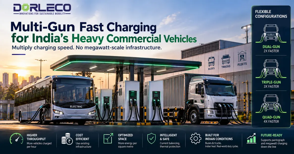DORLECO Multi-Gun EV Charging Platform | Dual, Triple & Quad-Gun | VCU ,CAN Keypads, CAN Display Supplier and Engineering solutions Provider , Staffing Solutions Provider, Software-Defined Vehicle & SDV Engineering