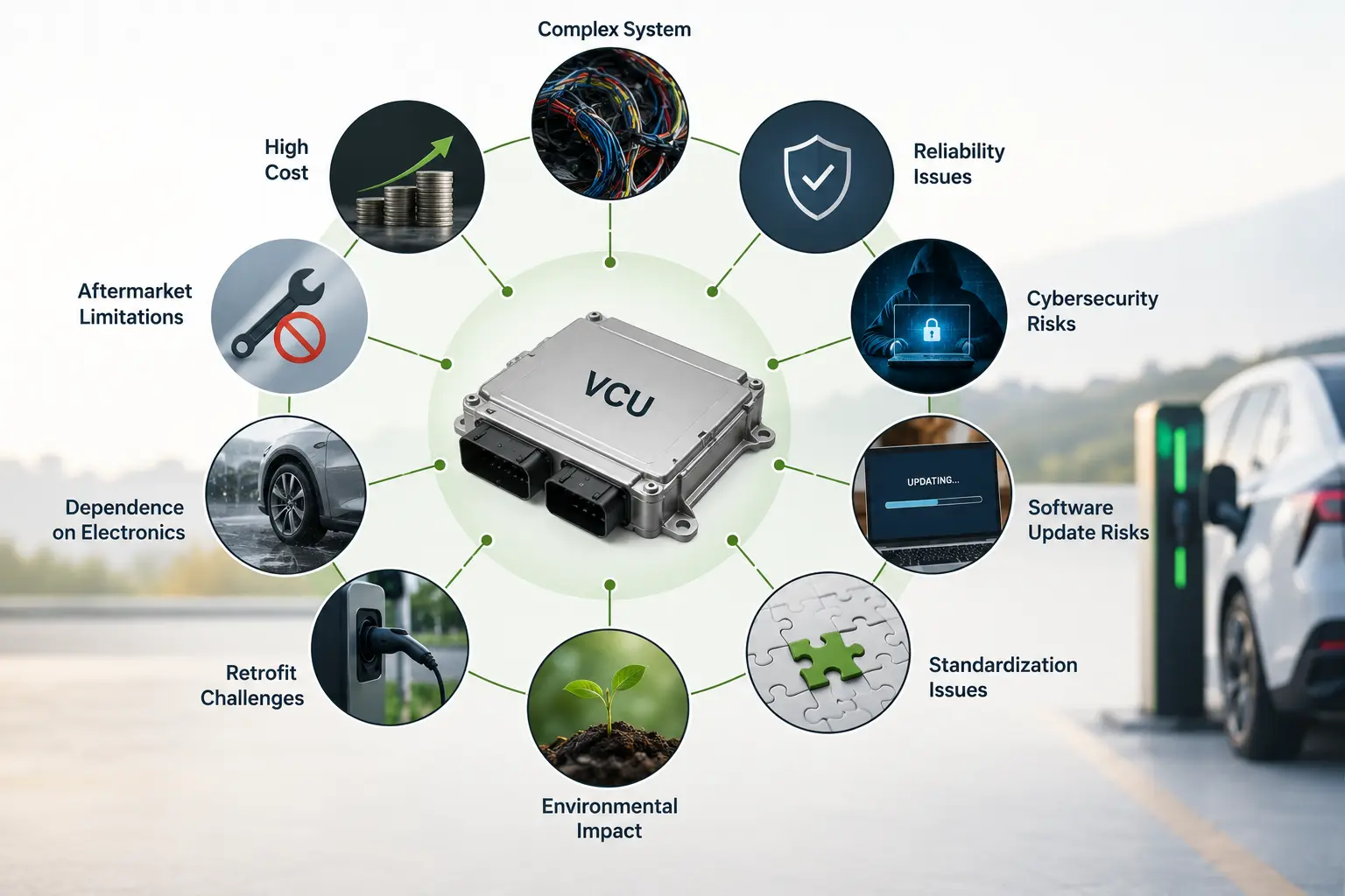 limitations and difficulties in VCUs in Electric Powertrains | Vehicle Control Unit (VCU), CAN Keypads, Smartview Display Supplier, Engineering Solutions Provider & Software-Defined Vehicles (SDV) Solution